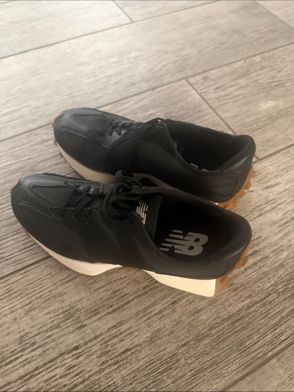 New Balance Black Sneakers with White Midsole and Gum Outsole - Women's